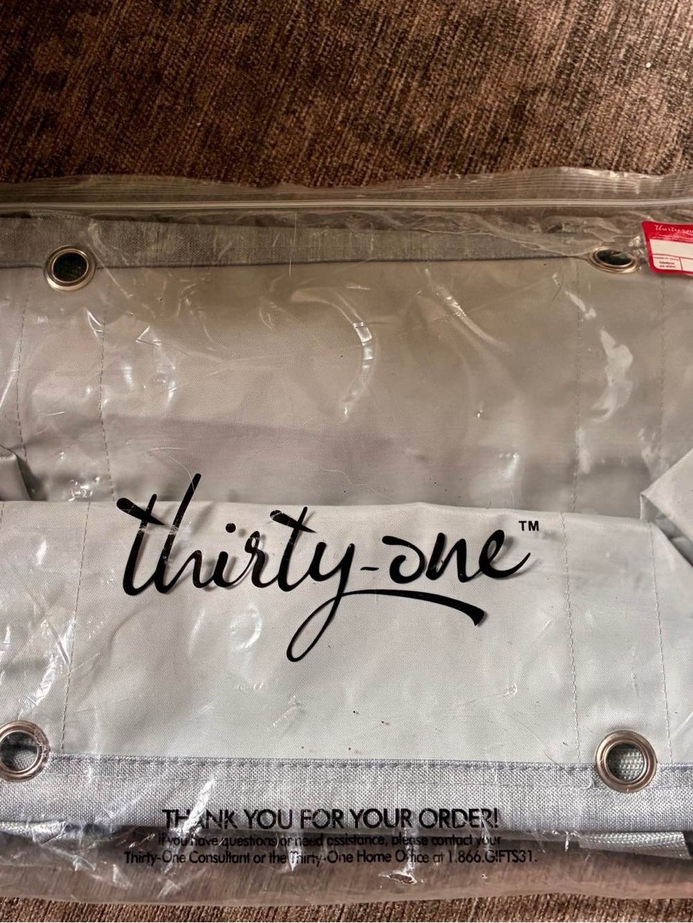 thirty-one Silver Insulated Tote with Black Logo